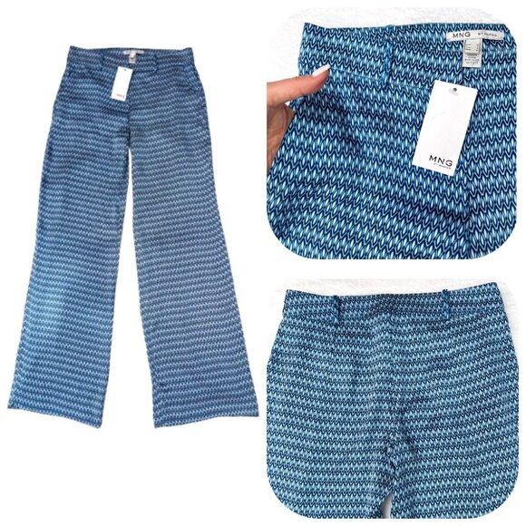 NWT MANGO WIDE LEG PANTS W POCKETS 6 - Picture 1 of 11